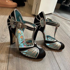 Gucci Black Mariska Satin T-Strap Pumps From Riverdale Wardrobe